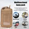 Portable Waist Bag with Clear Card Holder Waterproof Multifunction Hanging EDC Tools Coin Keys Storage Pouch Outdoor Camping Hiking Accessories