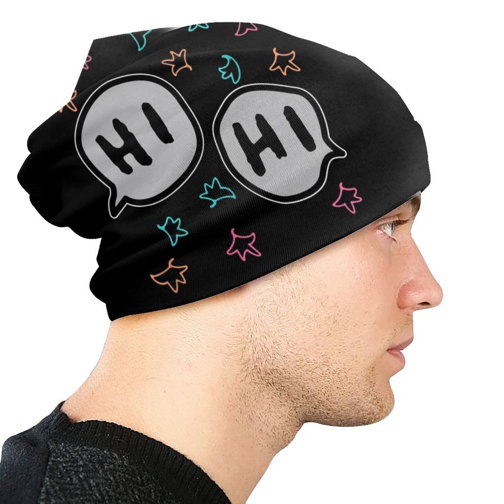 Heartstopper Leaves Hi LGBT Bonnet Beanie Strickmützen Unisex Frauen Coole TV-Serie Winter Warme Skullies Beanies Caps für Ski