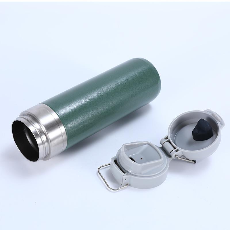 800Ml bounce cover small mouth stainless steel water bottle outdoor sports thermos cup high quality student portable cup