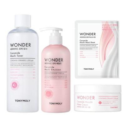 Wonder Ceramide Mochi Toner, Émulsion, Crème, Masque Ensemble
