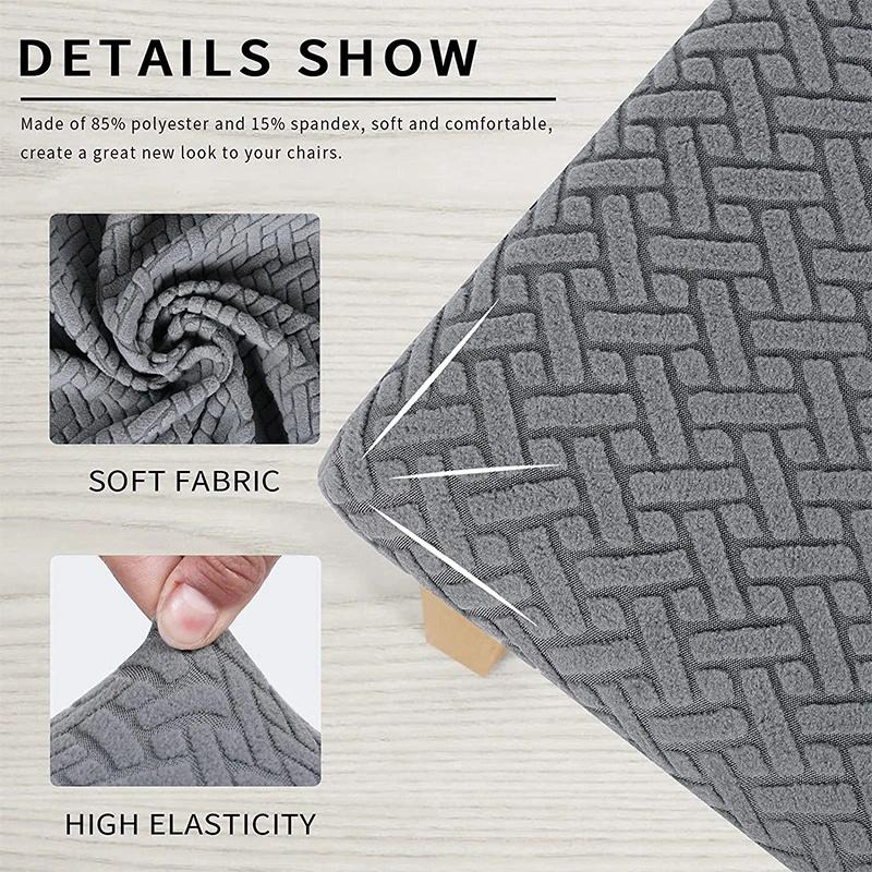 Sitzbezüge für Esszimmerstühle, Stretch-Jacquard-Stuhlhusse für Hochzeiten, Hotels, Bankette, Esszimmer, Schutz, abnehmbarer Stuhlbezug