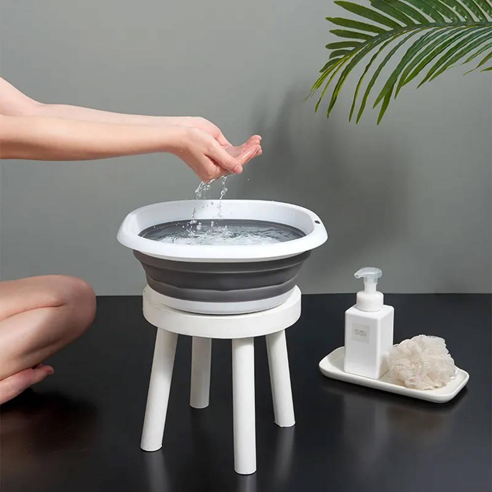 Foldable silicone bowl universal container - L 36x26x14.8 cm