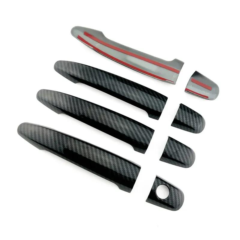 Kohlefaserbedruckte Auto-Außentürgriffabdeckung, Türschalen-Zierleiste für Toyota Land Cruiser Prado J120 2002 2005 2009