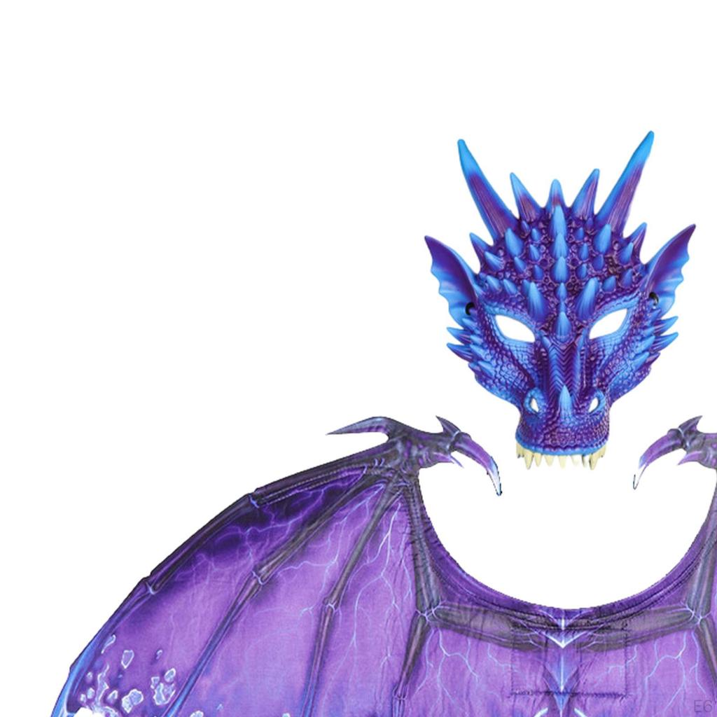 Adult Dragon Costume Dinosaur Mask Sets Accessories Masquerade Fancy Dress for Festival