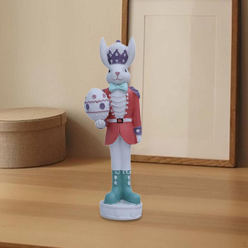 Easter Bunny Decoration Sculpture Table Centerpiece Lovely Decor Desktop Ornament for