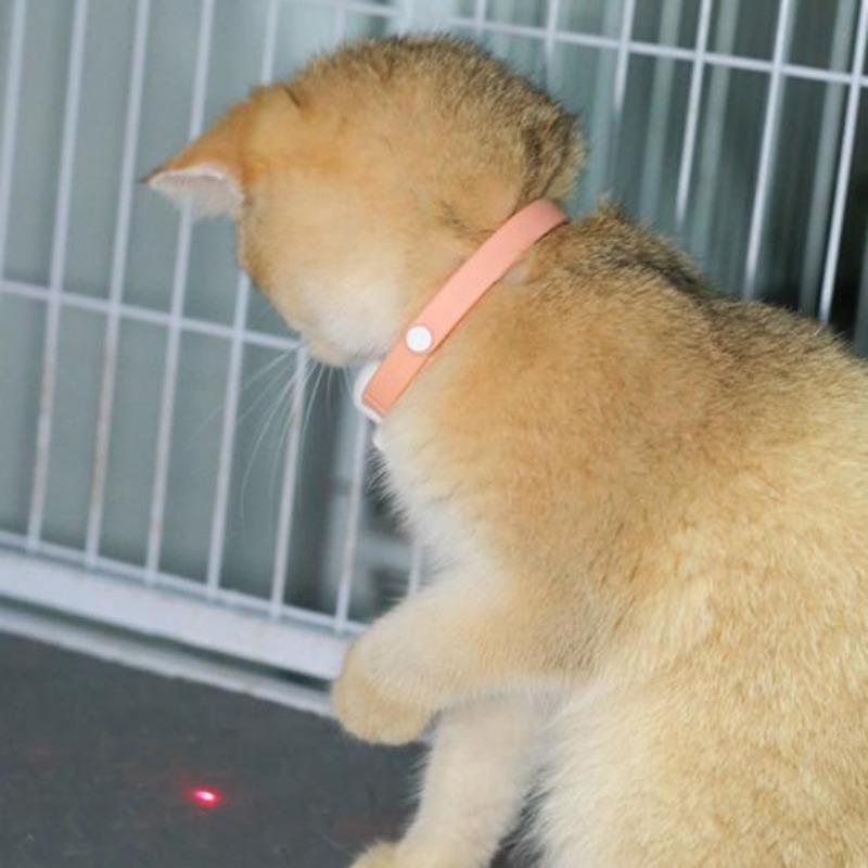 Wearable Automatic Cat Toys with Light Point Electric Kitten Collar Toy Rechargeable Interactive Collar for Indoor Cats