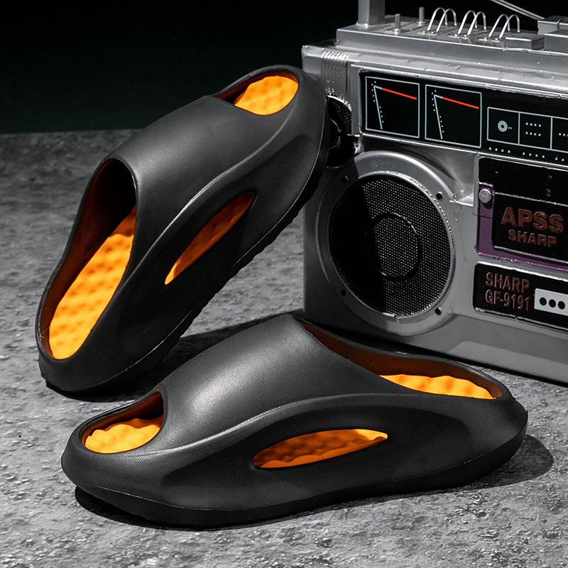 Casual Cool Slippers Summer Color Matching Thick Bottom Comfortable Home Indoor Family Couple Slippers Beach Wear