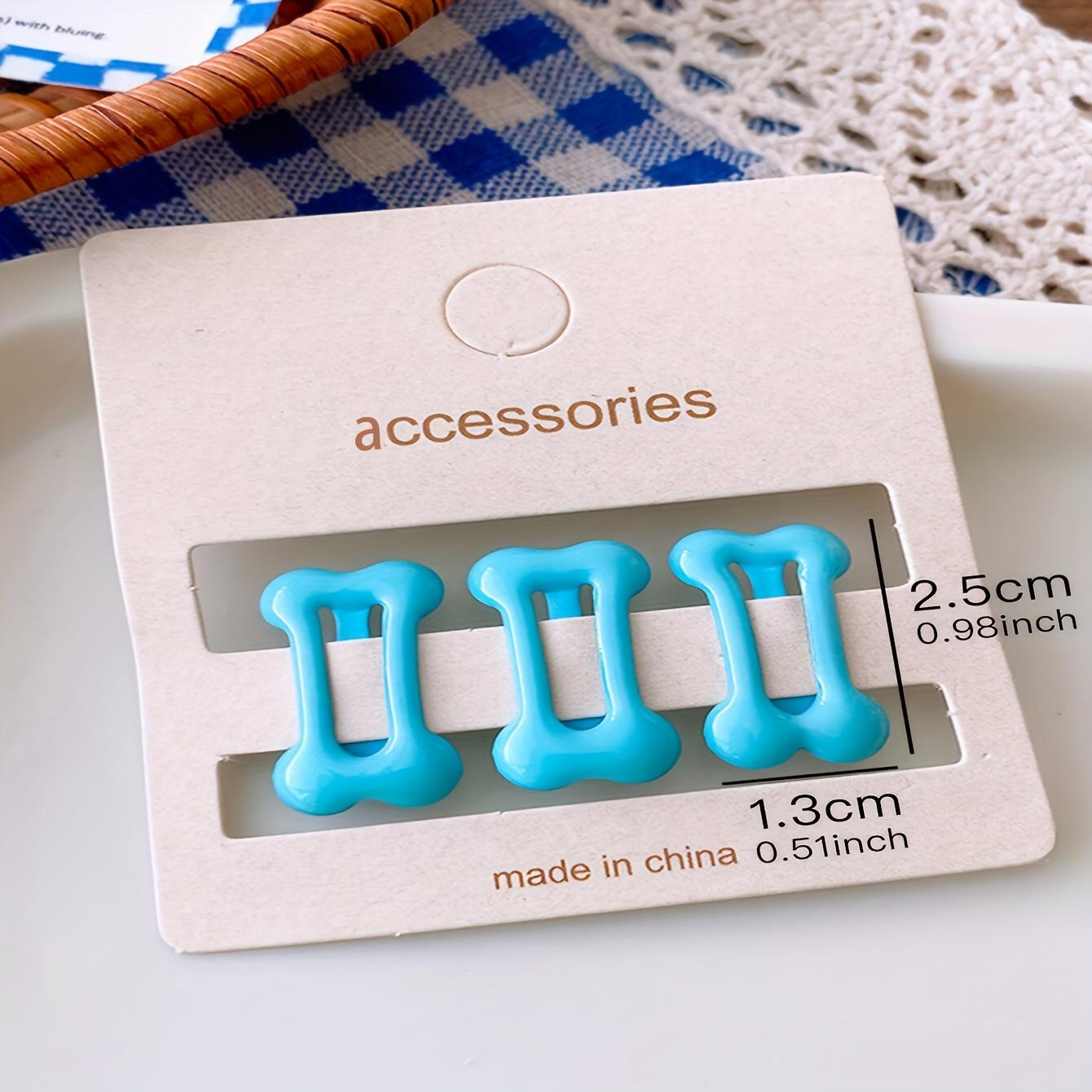 

3 шт. Заколки для шерсти питомцев, материал АБС, мини-аксессуары для груминга в форме косточки для маленьких собак и кошек. Идеально подходят для тедди и йоркширского терьера, удалитель шерсти питомцев синий