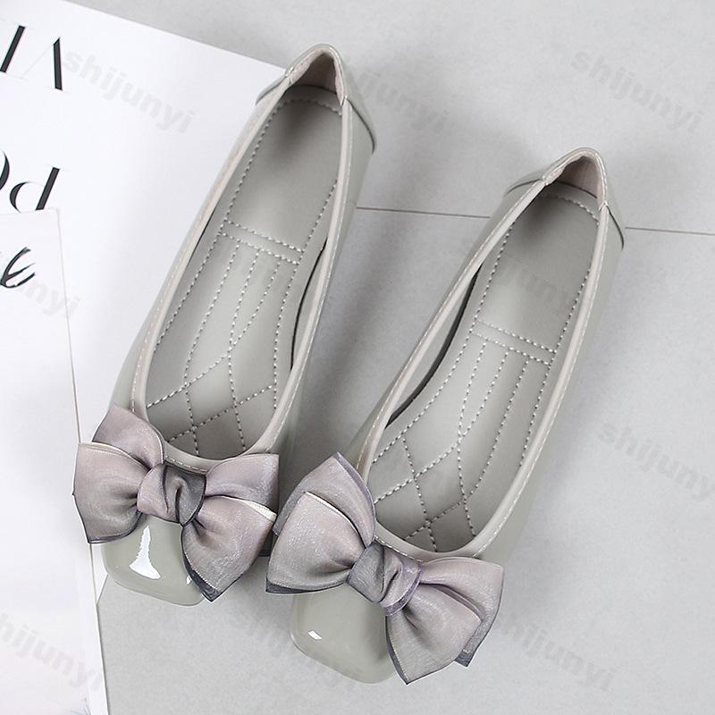 Women Flat Shoes 2026 Spring New Bow Shaped Female Student Flat Heels Large Size Womens Singles Shoes Casual Shoes Zapatos Mujer