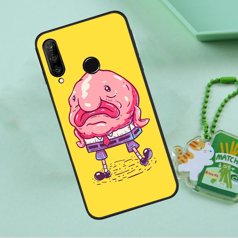 Cute Blobfish For Huawei Nova 12i 12s 7i 8i 11i 9 10 SE Y90 Y60 Y70 Y72 Y61 Y91 P30 P40 Lite P60 Pro Case
