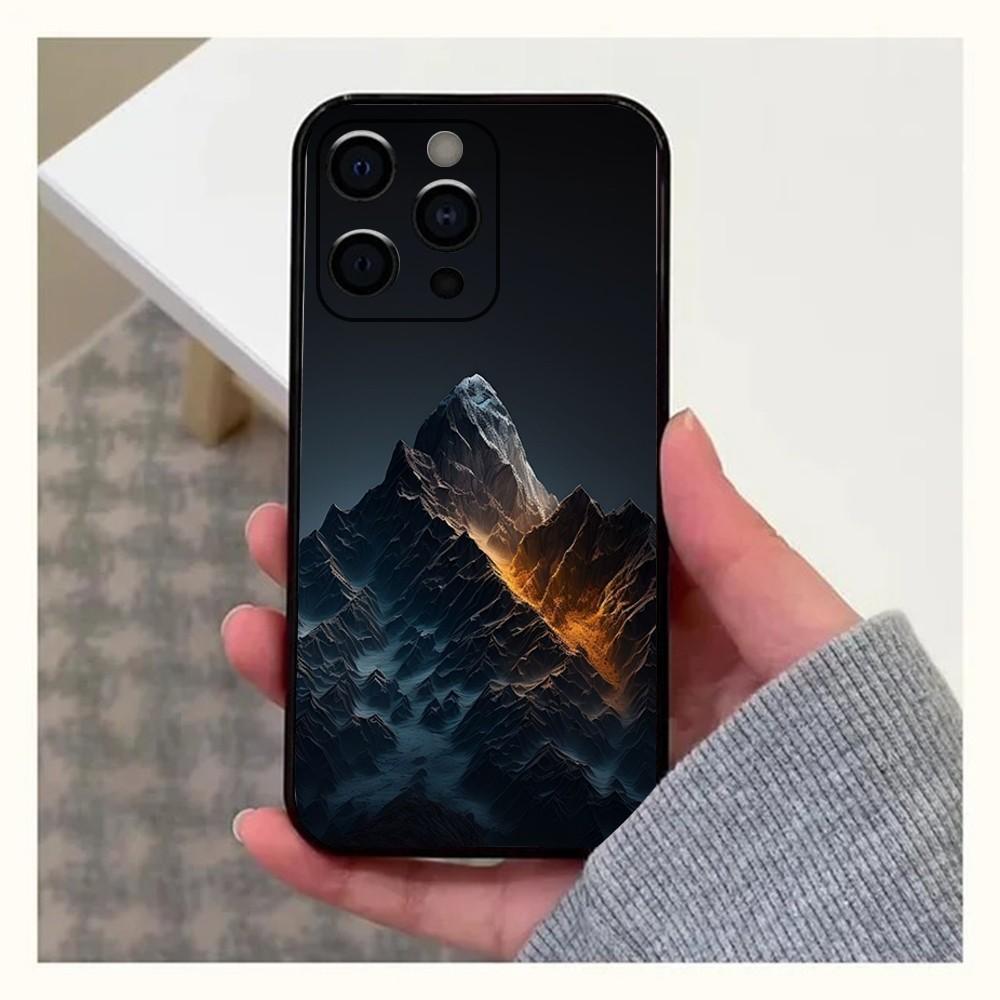 Everest mountain world first Phone Case For Apple iPhone 15,14,13,12,11,Pro,X,XS,Max,XR,Plus,Mini Soft Black Cover