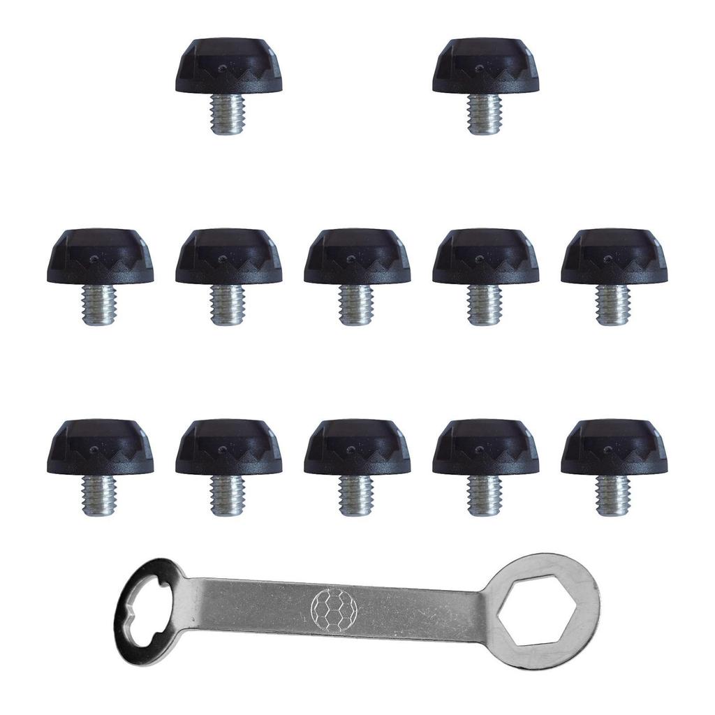 12 Football Boot Spikes, Non-slip, Solid Ground Portable Replacement Spikes for Indoor And