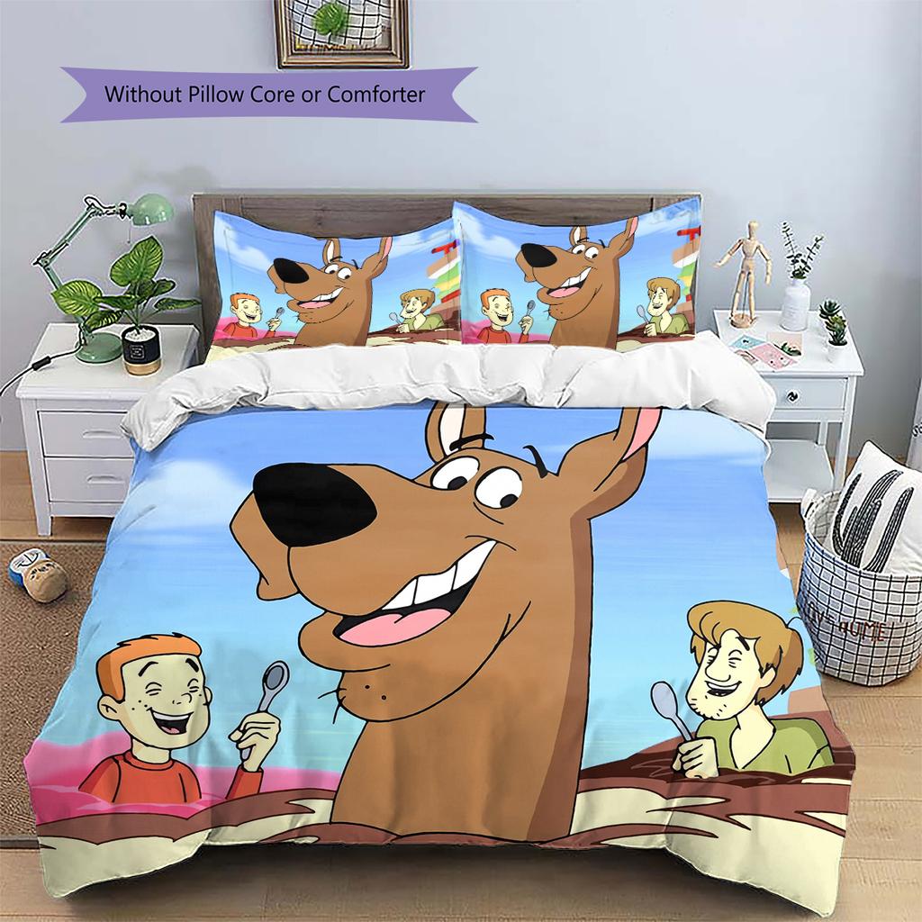Scooby-Doo Klasický Prvek Povlečení Přikrývka Povlak na Polštář Bez Výplně, Měkká Domácí Dekorace Ložnice, Perfektní Dárek pro Fanoušky.chl