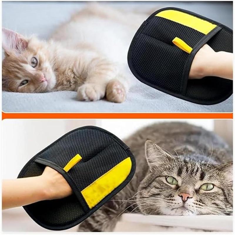 Upgrated Pet Hair Remover Glove Double-Sided Fur Gloves Cat Dog Fur Magnet Gloves For Washing Deshedding Cleaning Carpets Sofas