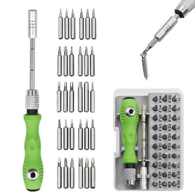 32 in 1 Multifunktionales Schraubendreher-Set mit 30 Stück Torx Phillips Magnetischen Schraubendreher-Bits Mini Reparaturwerkzeug für Telefon Uhr PC