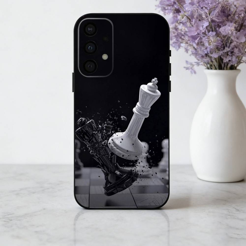 Cool C-Chess A-Art Phone Case For Samsung Galaxy A73,A72,A71,A70,A53,A52,A51,Soft Silicone Black Cover