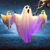 3PCS Halloween Hanging Warm White LED Decoration For Garden Patio Lawn Hanging Decorations Glowing Hanging Pendant For Outdoor