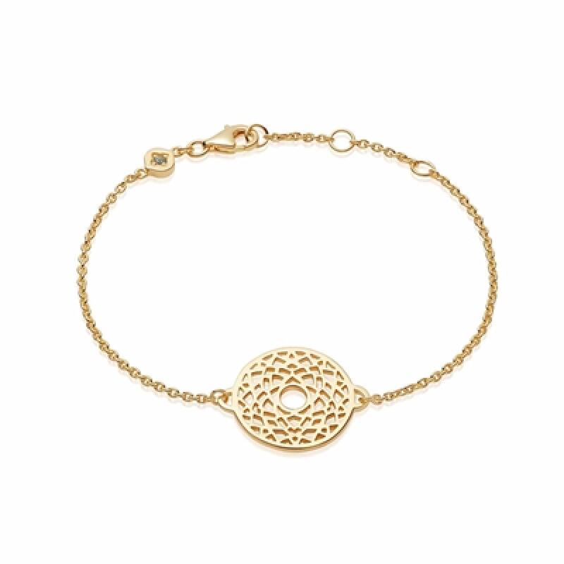 [Daisy London] Chakra 18k Gold Plated Bracelet 5-Piece Pendant Bracelet