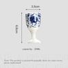 2PCS/Lot Chinese  Mini Goblet 20ML Ceramic Wine Glass Home Retro Liquor Glass Chinese Blue And White Porcelain Wine Cup