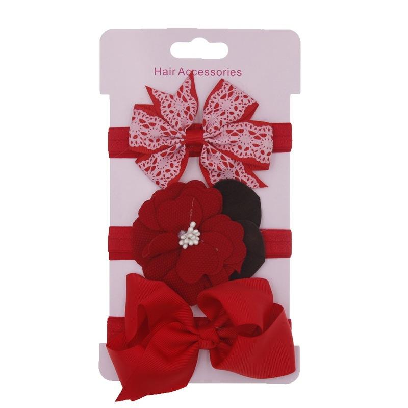 

Новый детский бант голова цветок оголовье волосы аксессуары комбинация три части набор детские оголовья волосы аксессуары карточный набор