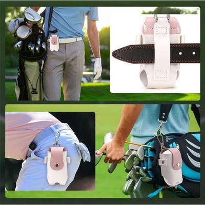 Mini Torba na Piłeczki Golfowe Skóra PU z Tee do Golfa Pouch na Piłeczki Golfowe Możliwość Zamocowania do Torby na Pasek Pasek Golfowy Prezent dla Męża Akcesoria do Sportu Golfowego