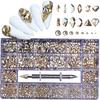 1 Box 21 Grids Mixed Nail Art Rhinestones Crystal Glitters Gems Diamonds Beads Craft Nail Art Supplies Accessories