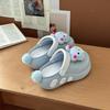 Cartoon Cute Thick-soled Girls Baotou Half Slippers New Summer Wear Beach Non-slip Heightening Casual Hole Shoes
