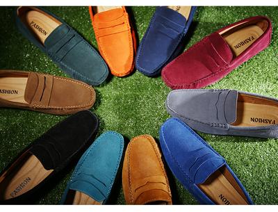 Marke Weiche Flache Schuhe Herren Freizeit Fahrerschuhe Slipper Herren Faule Mokassins Loafer Wildleder Große Größen 38~49
