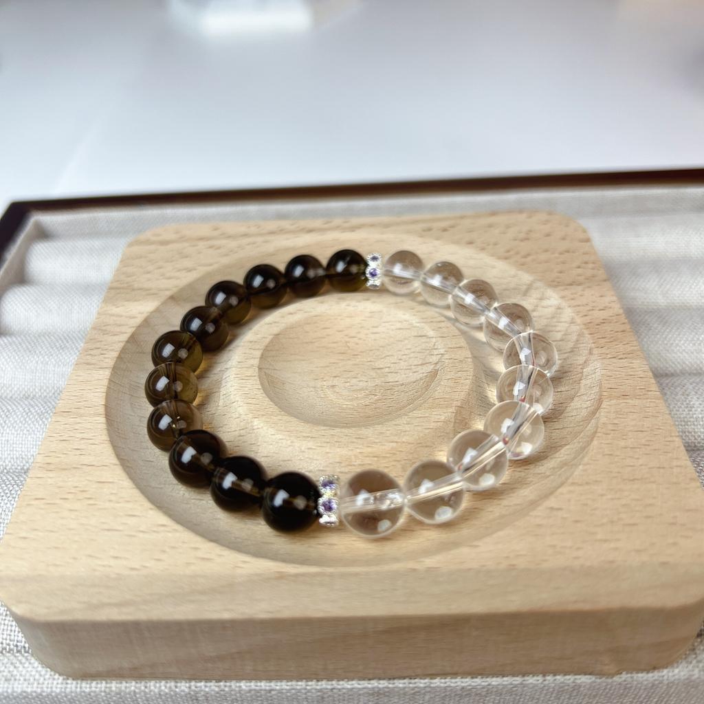 Natural Citrine Amethyst Double Bracelet. Bangles Women Fashion Jewelry Accessories Gift