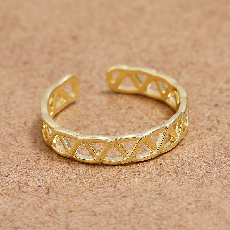 Niche design Mori feathers rose gold ring women's light luxury cold wind versatile simple personality live ring