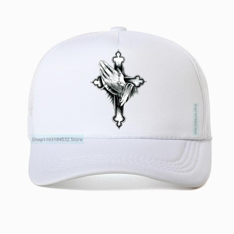 Christelijke Gebed Jezus mesh honkbalpet outdoor casual sport zonneklep zomer verstelbare truckerpetten
