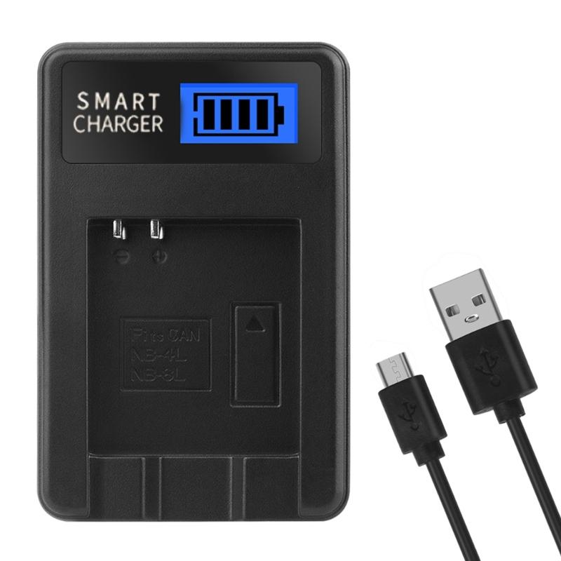 Compact ABS Camera Battery Charger LCD Display for 50 55 60 65 80 75 Camera Versatile Charging Option USB Charger