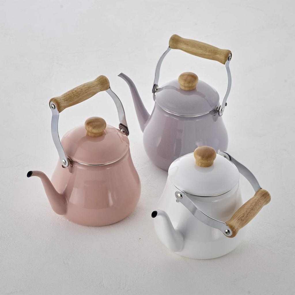 Fuji Enamel Drip Kettle, Induction Compatible, 1.5L (Purple Ash)