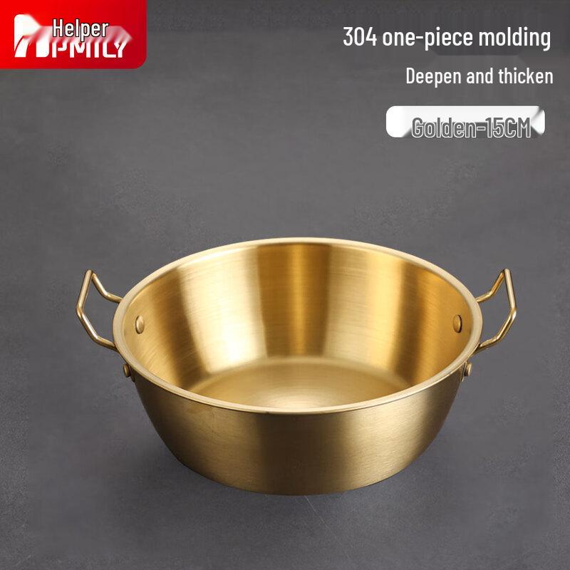 Корейская миска для пибимпапа и лапши HPMILY из нержавеющей стали