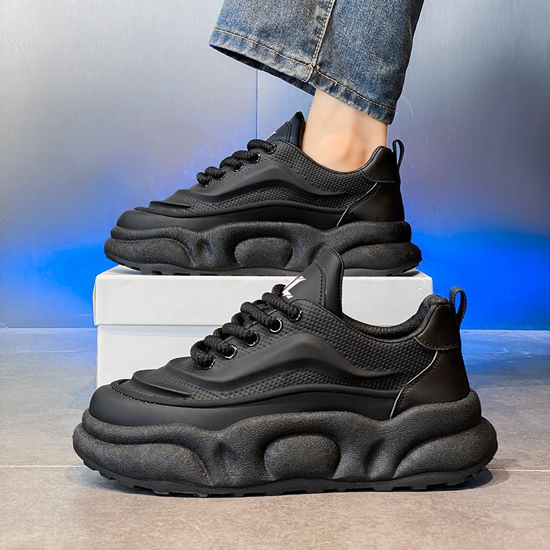 Men's shoes spring trend versatile casual Internet celebrities with the same board shoes platform youth non-slip sneakers 2025 new