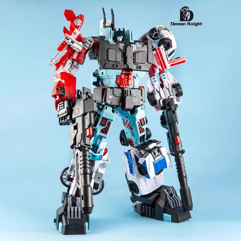 Magic Knight DK-06: Transforming Fire Truck, Helicopter & Ambulance Robot Toy