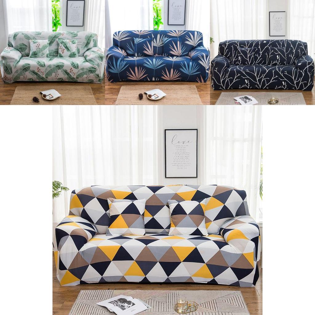 Stylish Flower Leaf Sofa Cover Elastic All-inclusive Protection For Sofas Of Any Size