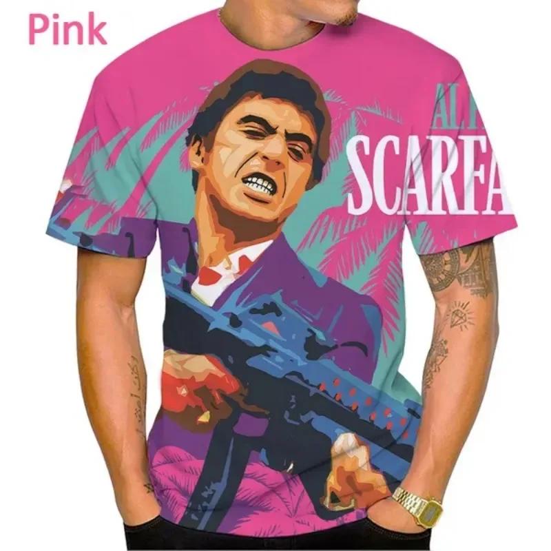 Scarface Movie 3D Print Oversized T-Shirt Harajuku Y2K Street Tops Men Women