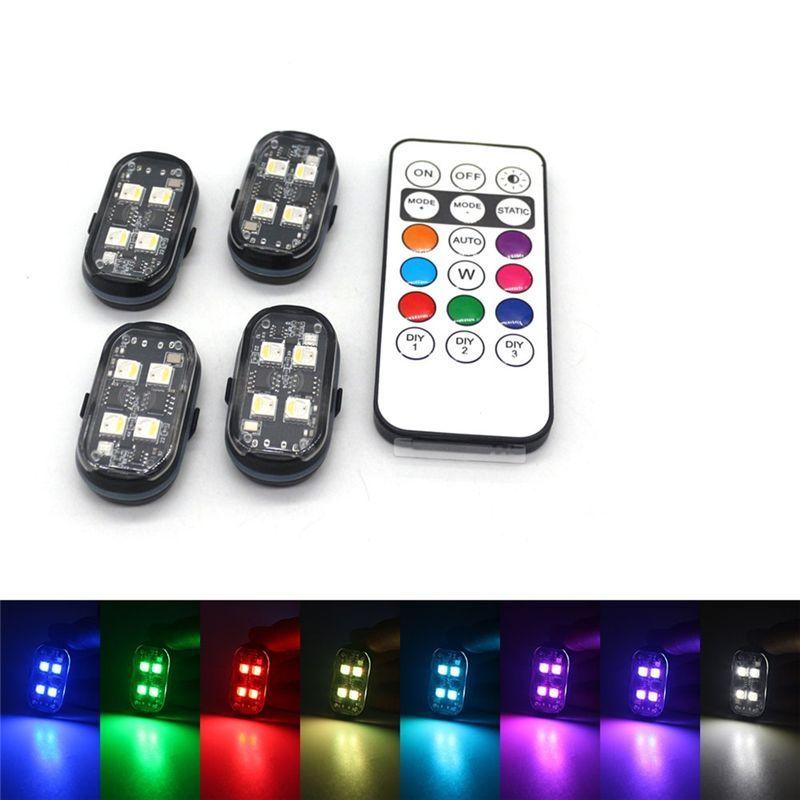 Car Decor Atmosphere Light Anti-Collision LED Warning Light 8 Colors Rechargeable Led Lights