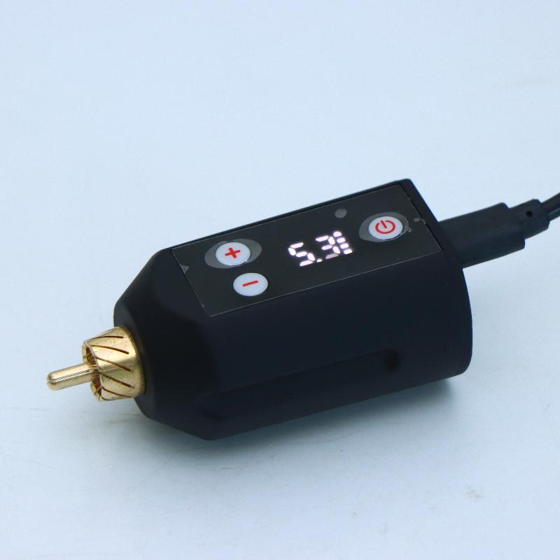 1 Stück 5–12 V Digitalanzeige USB Kabellos 1300 mAh Schnittstelle Tattoo-Stift Akku Kabellose Tattoo-Stromversorgung