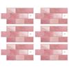 6 Stück 3D Wandfliesenaufkleber Wasserdichte PVC Imitation Fliesenaufkleber Selbstklebende Dekorationsfliesenaufkleber für Küche und Bad