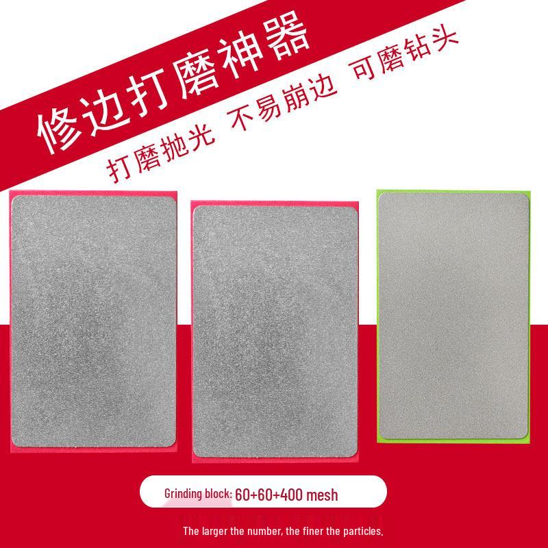 Fliesen Anfas- & Polierpad: Karborund Handschleifscheibe