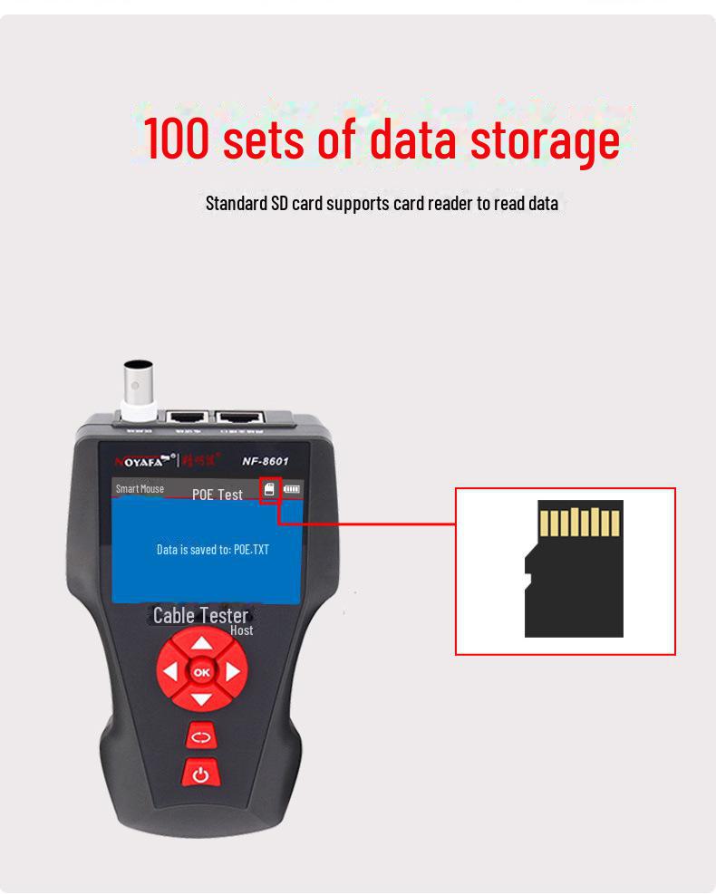 NOYAFA NF-8601W Smart Kabelfinner og Bruddpunktsdetektor med Anti-Interferens Teknologi.