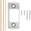 Deadbolt Strike Plate, Round Corner Door Lock Strike Plate Replacement, Metal Strikes Plates Repair Kit for Home, Office (4cm/1.6inch)