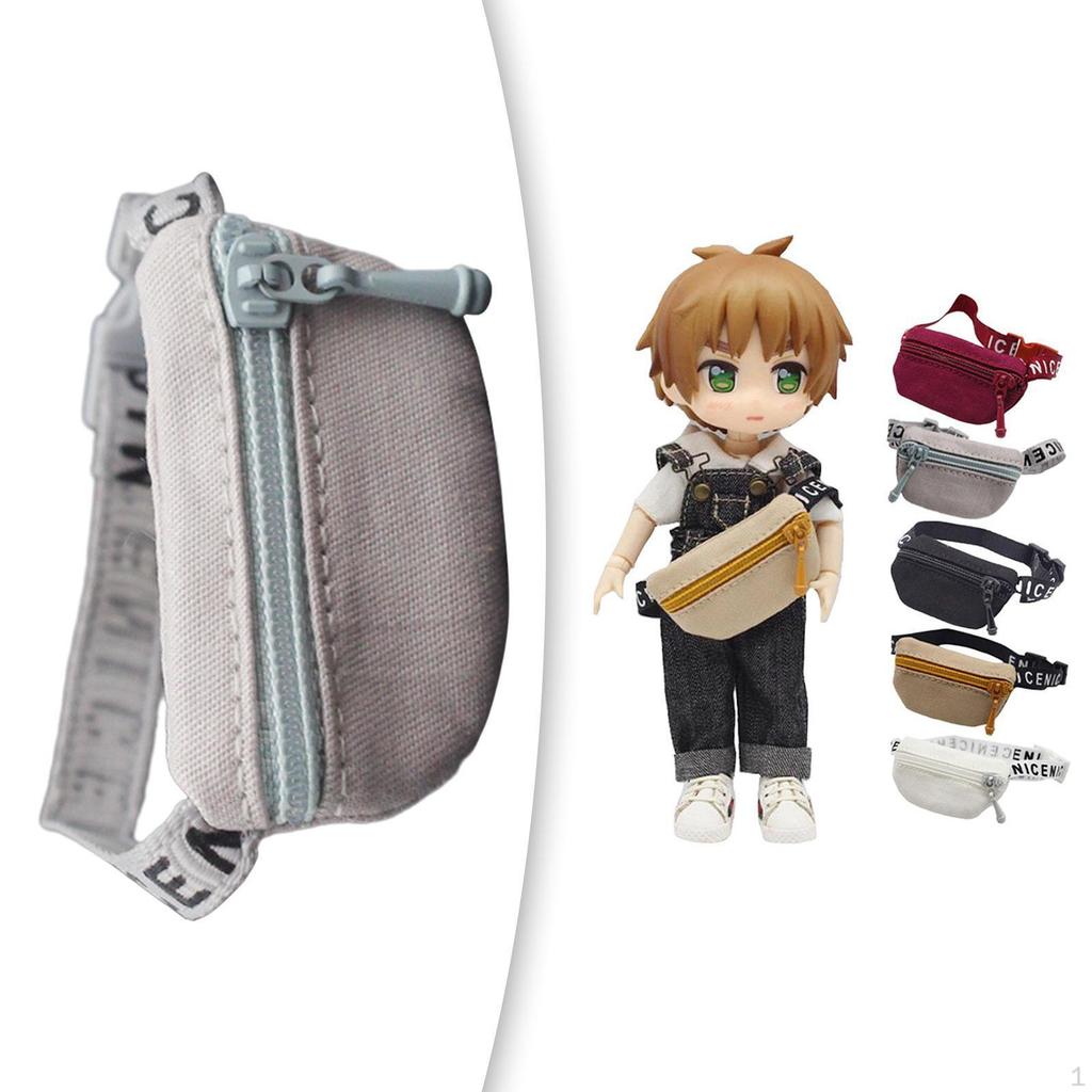 1/6 1/12 Doll Crossbody Fanny Pack Model DIY Projects Scenery Small Waist Bag for Dolls