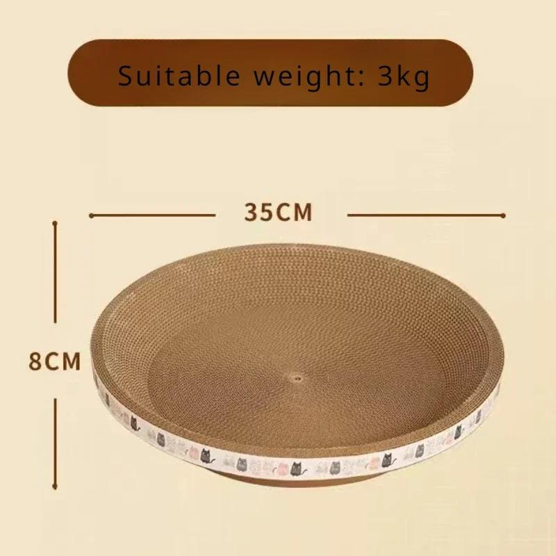 

Когтеточка для кошек из гофрированной бумаги, кошачье гнездо, овальная шлифовальная когтевая игрушка для кошек, большое пространство, износостойкие аксессуары для мультяшных кошек