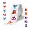 500 Stickers/roll Smilling Critters Roll Stickers Reward Stickers Creative Handbook Roll Tape