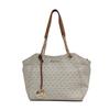 [Pre-Owned] Large Tote Bag White Coated Canvas Monogram Print Shoulder Handbag - Good #2DOKHK