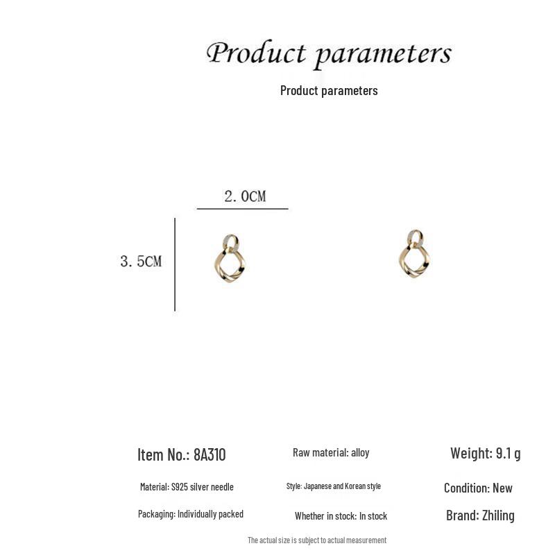 2023 Trendy Double-Layer Interlocking Micro-Paved Diamond Earrings: Exquisite Versatile Stud Accessories for Women.