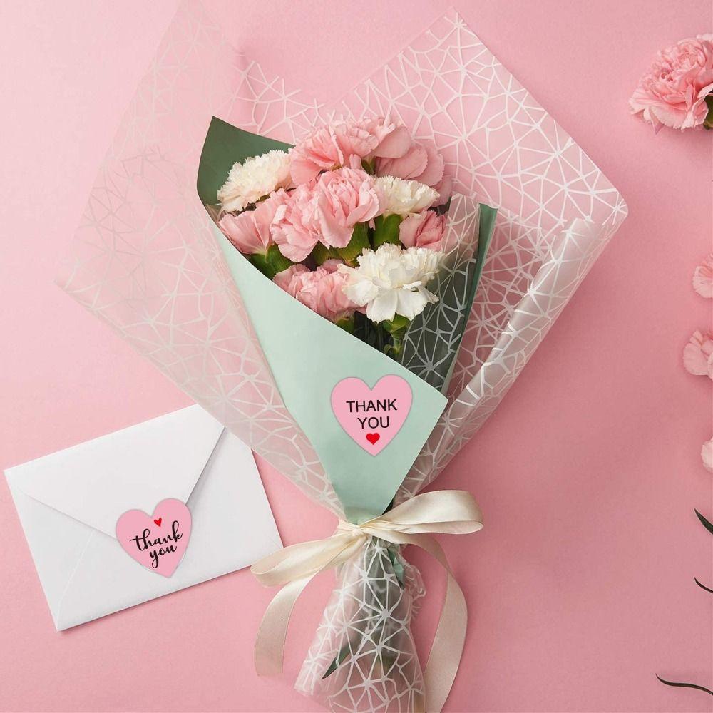 500Pcs Valentine's Day Stickers Heart Shape Sealing Labels 1 Inch Stickers Roll  Gift Packaging